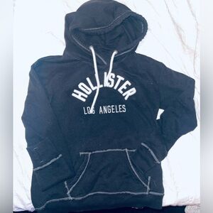 Hollister hoodie (black) sz small. Thin like your fav t shirt!
